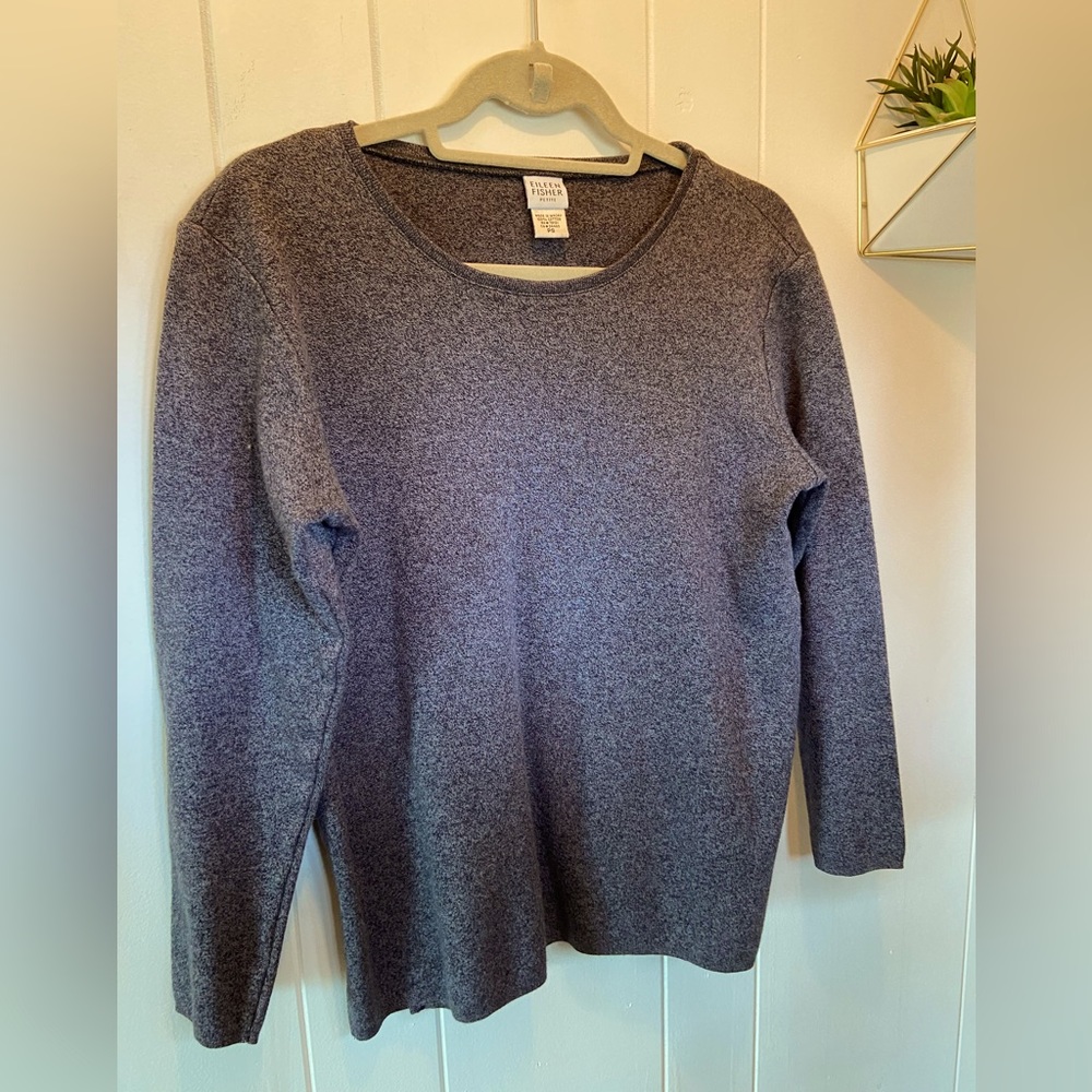 Eileen Fisher Petite small dark gray sweater
